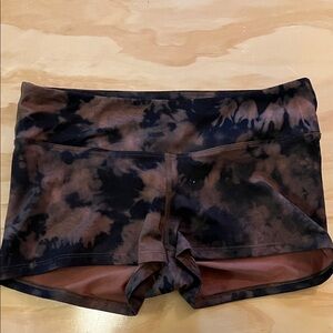 NOBULL 2” Brown and Black Tie Dye Shorts